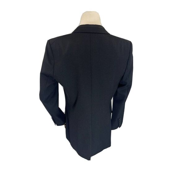 Helmut Lang Women's Black Peak Lapel Blazer Jacket Size 10 Button Lined - Picture 2 of 16